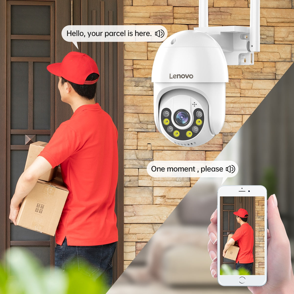 Digital Zoom Night Full Color Wireless Waterproof Security