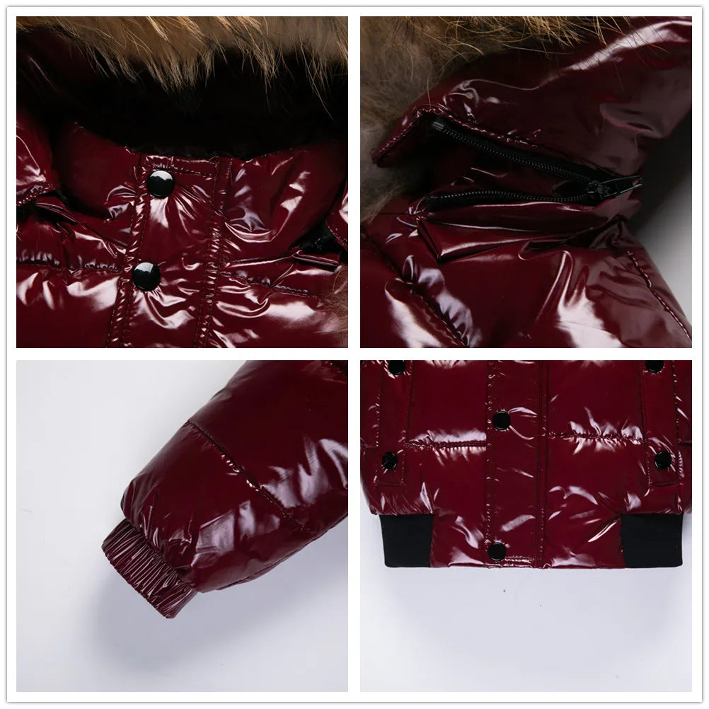Winter Coat White Duck Down Jacket For Boys Children's Clothes Thickened Outerwear Infant With Nature Fur 2-10y Parka Kids