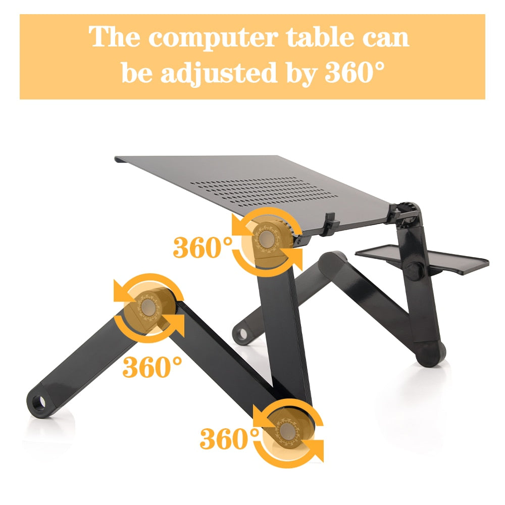Ergonomic Notebook Table Desk Stand With Mouse Pad