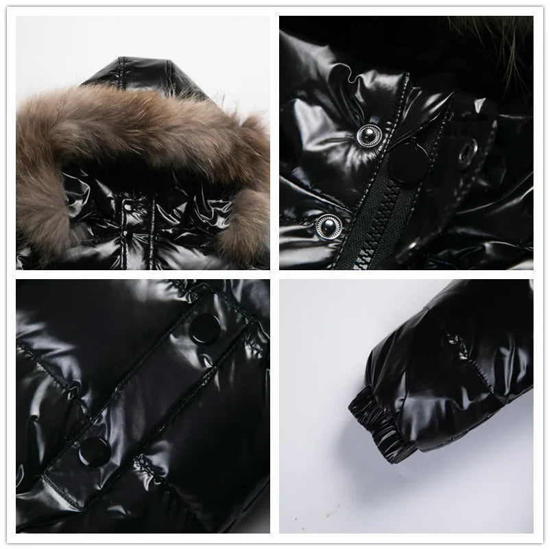 Winter Coat White Duck Down Jacket For Boys Children's Clothes Thickened Outerwear Infant With Nature Fur 2-10y Parka Kids