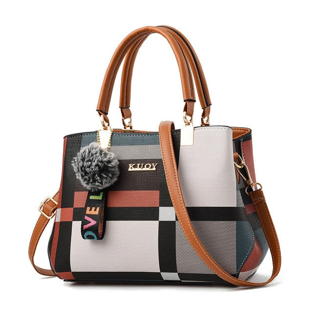 Designer Brand Plaid Women Shoulder Bag
