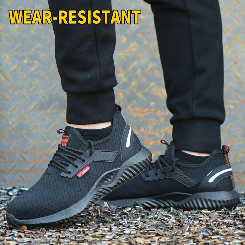 Men Safety Puncture-Proof Work Shoes Boots Fashion Indestructible Footwear Security
