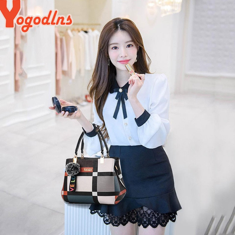 Designer Brand Plaid Women Shoulder Bag