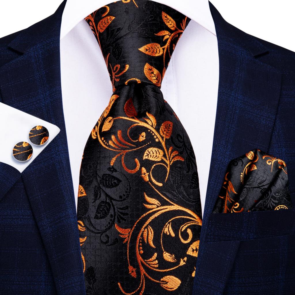 Hi-Tie Peacock Blue Novelty Design Silk Wedding Tie For Men