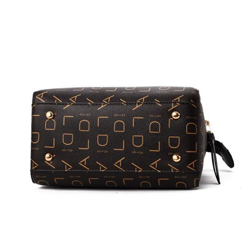 Women Casual Simple Top-handle Large Capacity PU Leather Shoulder Bags