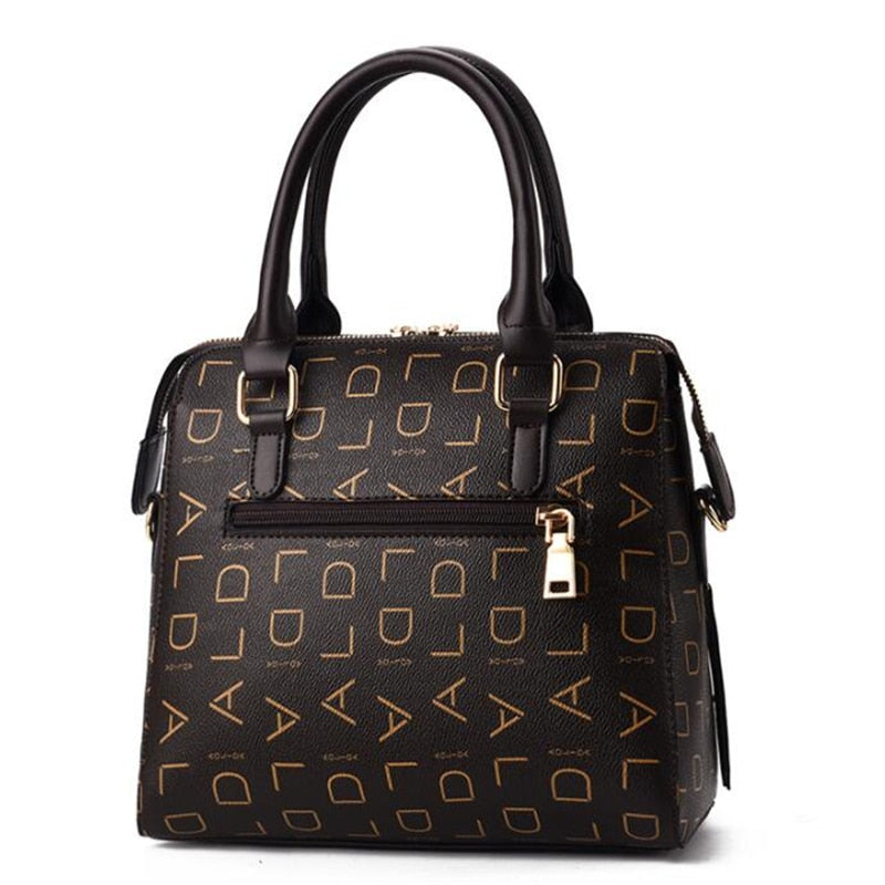 Women Casual Simple Top-handle Large Capacity PU Leather Shoulder Bags