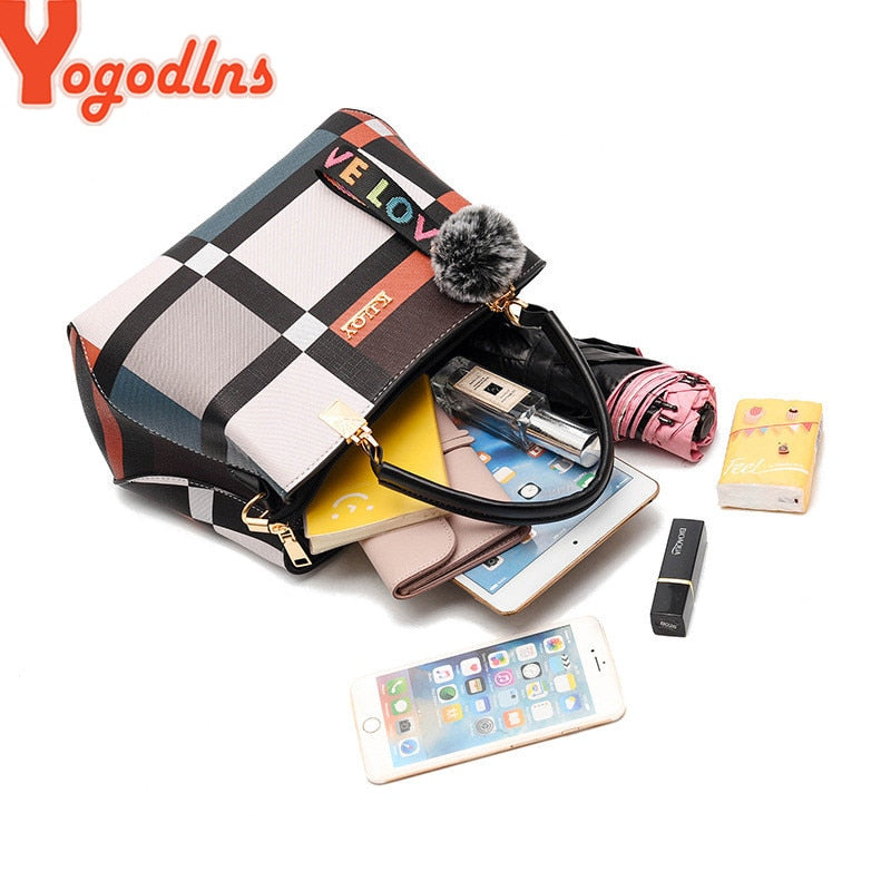 Designer Brand Plaid Women Shoulder Bag