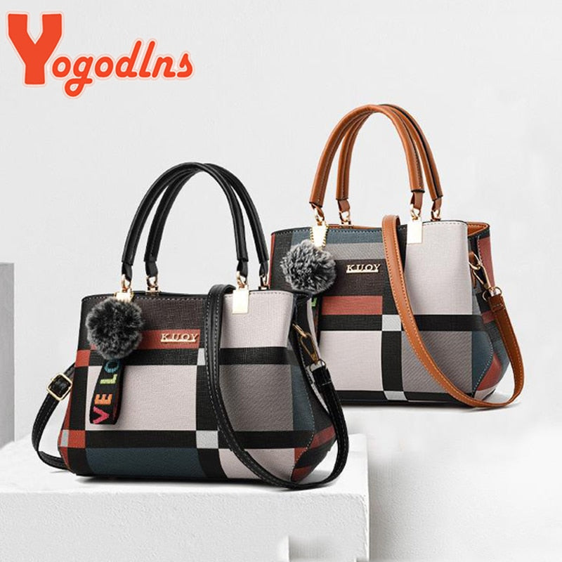 Designer Brand Plaid Women Shoulder Bag