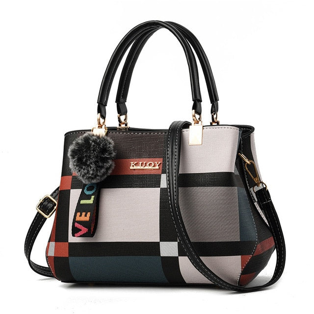 Designer Brand Plaid Women Shoulder Bag