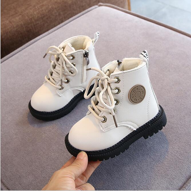 Autumn/Winter Plush Fashion Waterproof Non-slip Warm Kids Boots Shoes 21-30