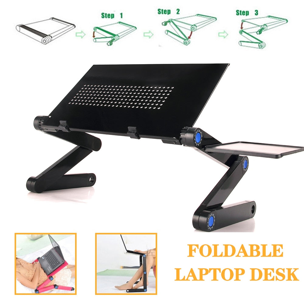 Ergonomic Notebook Table Desk Stand With Mouse Pad
