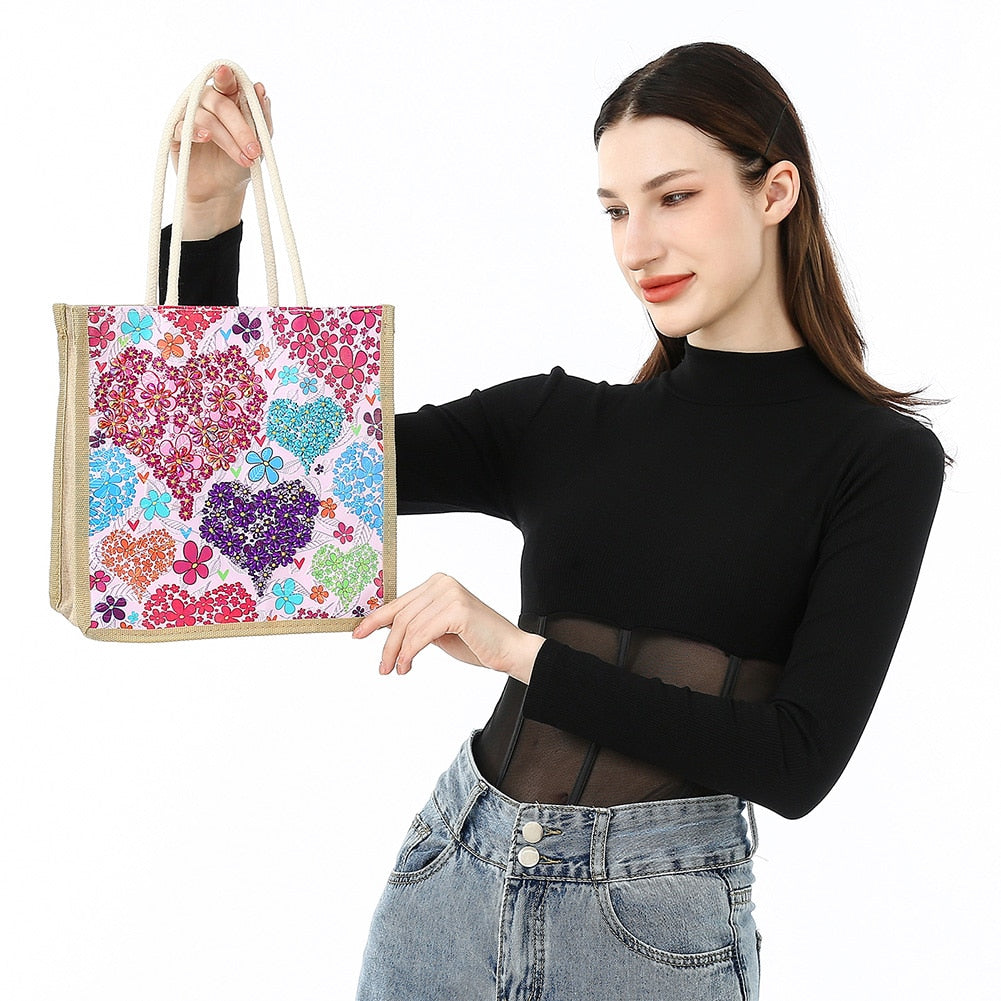 5D Diamond Painting Special Handbag DIY eco-friendly Shopping Storage Bag Foldable Vanvas Bag Household Storage Bag Craft Handba