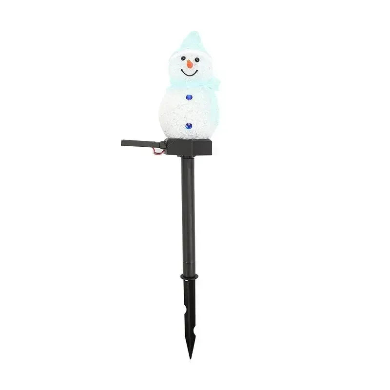 Solar 2024 Christmas Snowman Ground Plug-In Lights No Bill Outdoor Indoor Villa Lawn Garden Decorative Atmosphere Led Lights