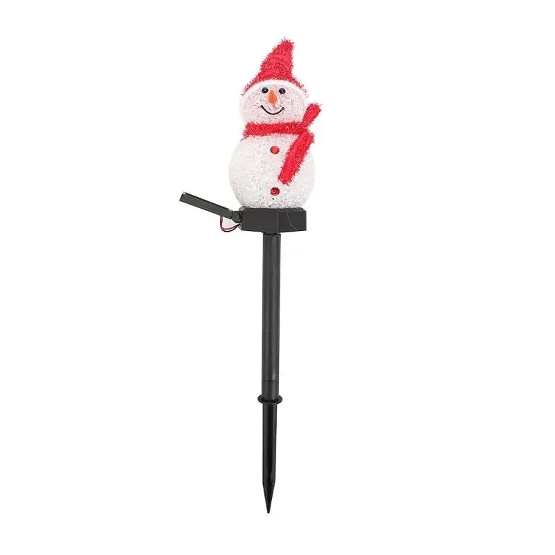 Solar 2024 Christmas Snowman Ground Plug-In Lights No Bill Outdoor Indoor Villa Lawn Garden Decorative Atmosphere Led Lights