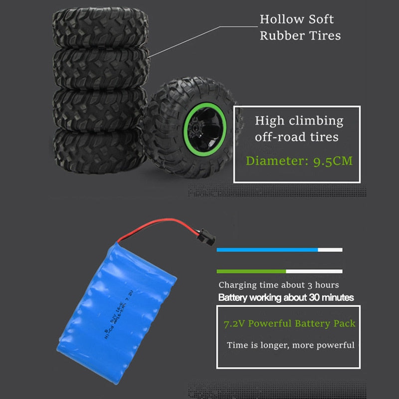 4WD RC Car With Led Lights For Children