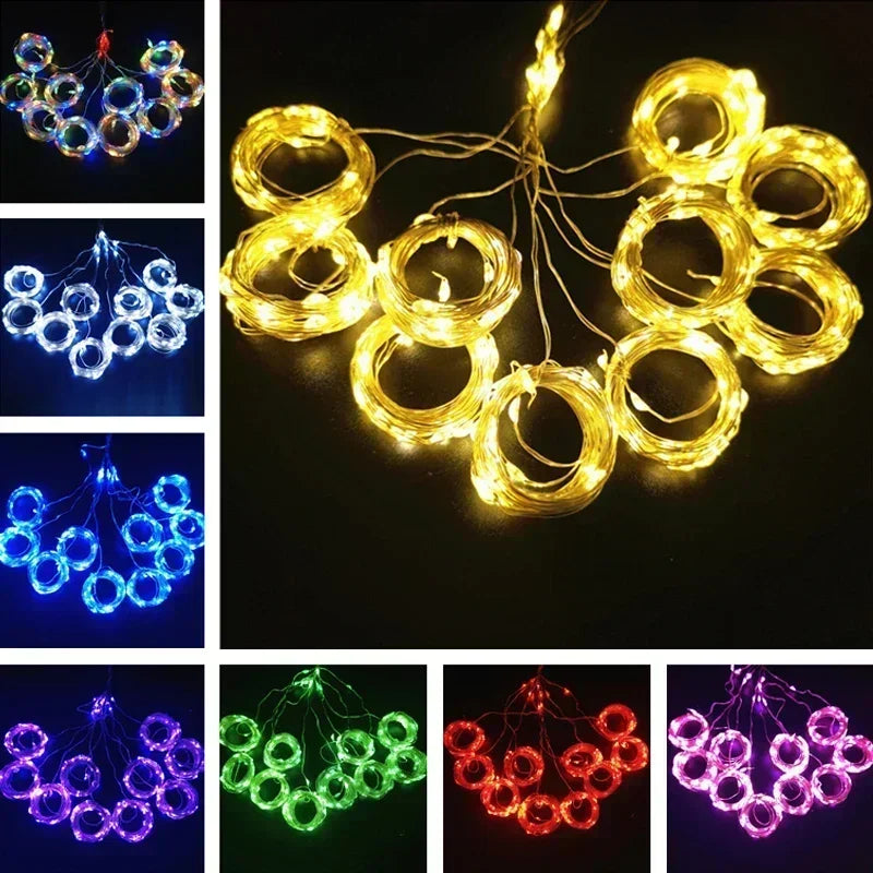 Curtain LED String Lights 3x3/2/1m Warm Light Remote Control Bedroom Holiday Wedding Christmas Decoration Fairy Garland Lamp