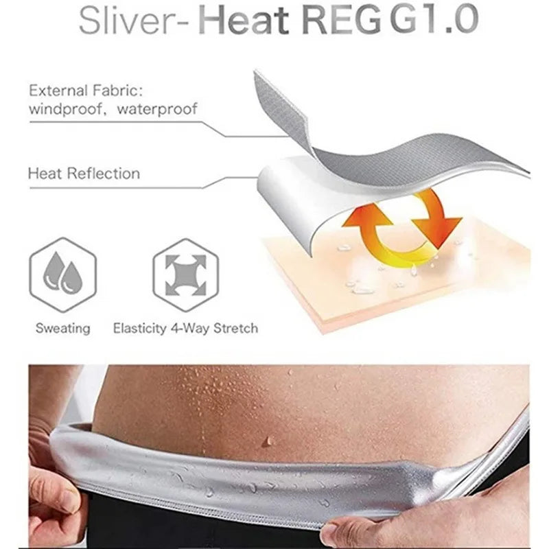 Sauna Shaper Pants For Women Weight Loss Thermal Sweat Shorts High Waist Trainer Workout Leggings Slimming Tummy Control Fitness