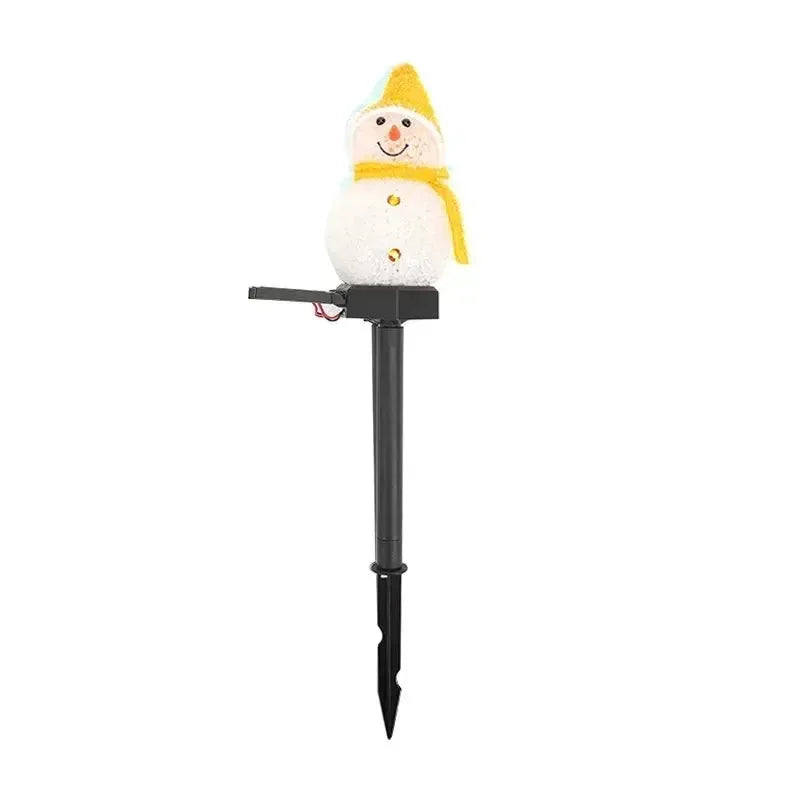 Solar 2024 Christmas Snowman Ground Plug-In Lights No Bill Outdoor Indoor Villa Lawn Garden Decorative Atmosphere Led Lights