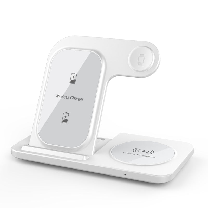 3 in 1 Wireless Foldable Fast Charging Station Dock For iPhone