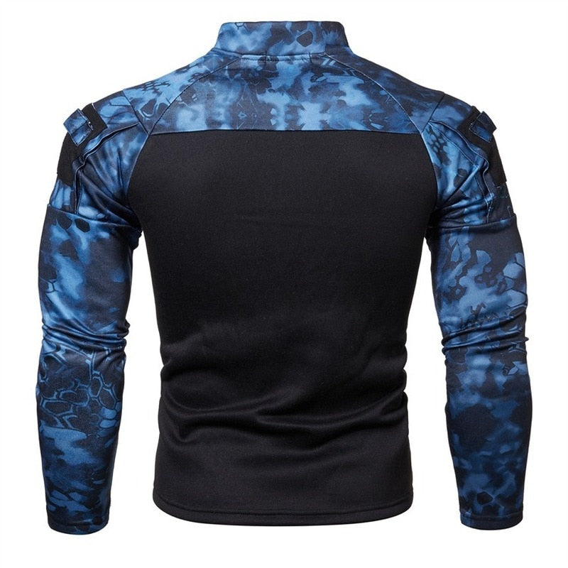 Men Military Uniform Camouflage Zippers Sweatsuits