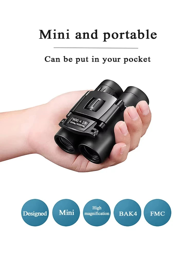 High Definition 900x25 Binoculars Portable Long Distance Telescope for Outdoor Sports Hunting Camping Travel Gift No reviews yet