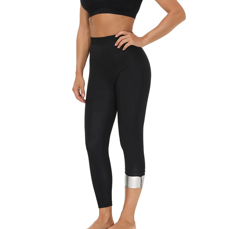 Sauna Shaper Pants For Women Weight Loss Thermal Sweat Shorts High Waist Trainer Workout Leggings Slimming Tummy Control Fitness
