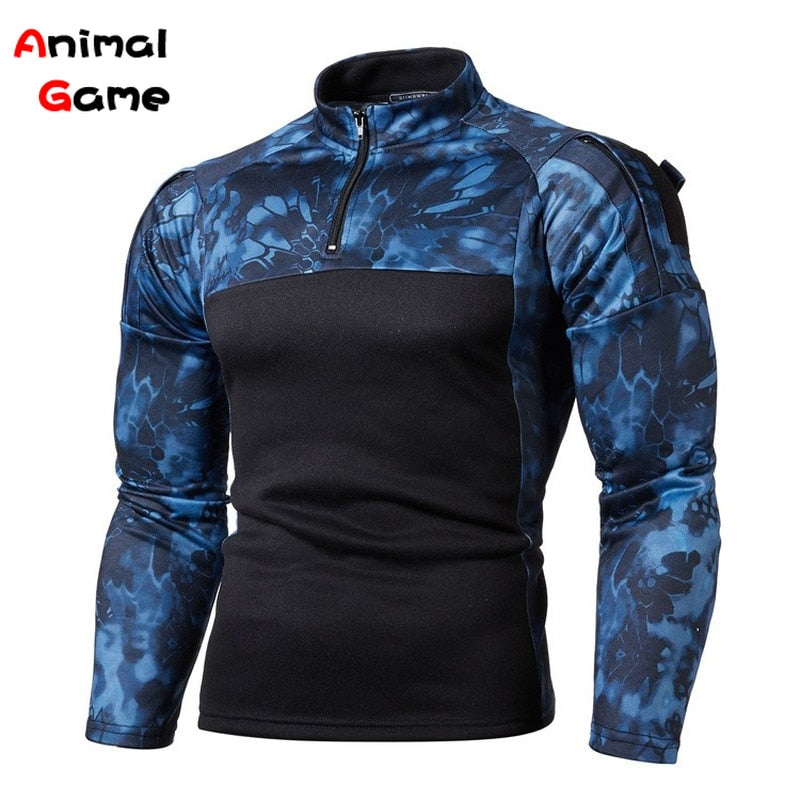 Men Military Uniform Camouflage Zippers Sweatsuits