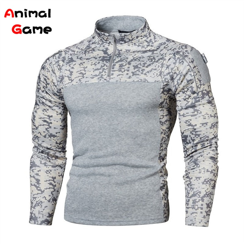 Men Military Uniform Camouflage Zippers Sweatsuits