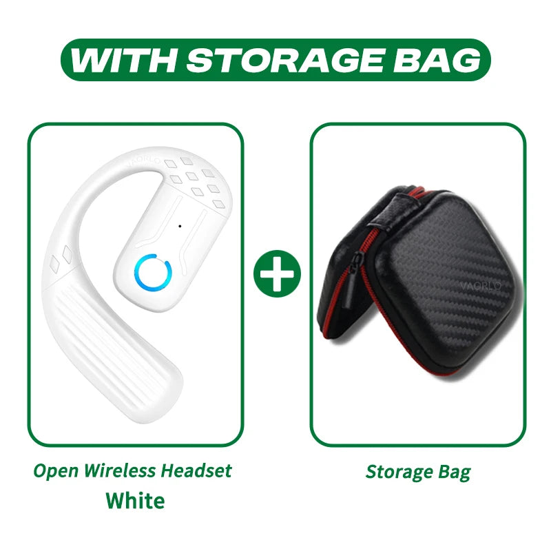 Bluetooth 5.4 Open Wireless Headset 180° Rotation Adjustable Left Right Ear Universal Ear-Hook Earphone With Mic Sport Business