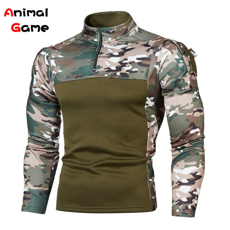 Men Military Uniform Camouflage Zippers Sweatsuits