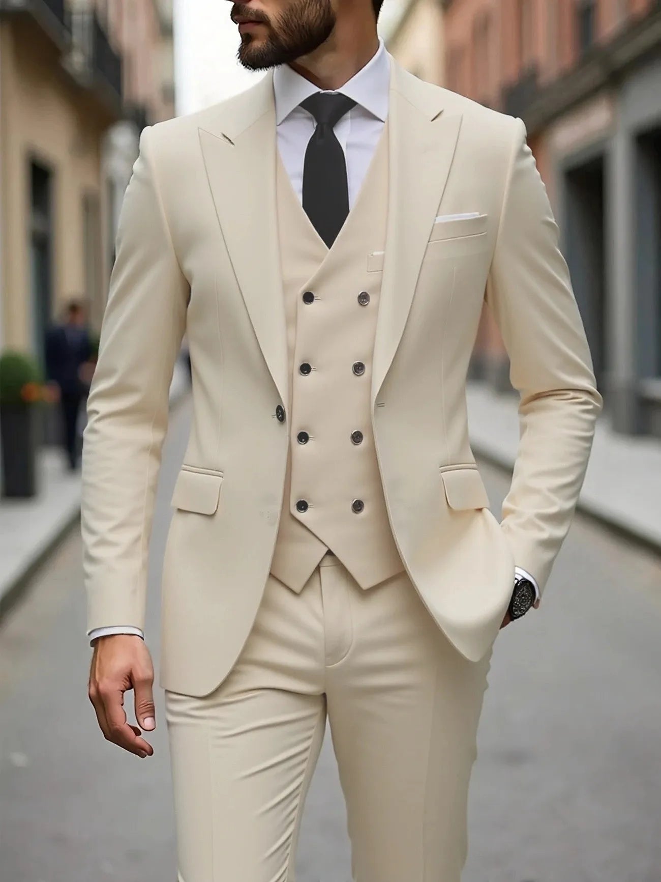 Single Breasted Men's Suit Formal Wear 3 Piece Set Four Seasons Traje Americana Hombre suit men traje amerimens suits 3 piece