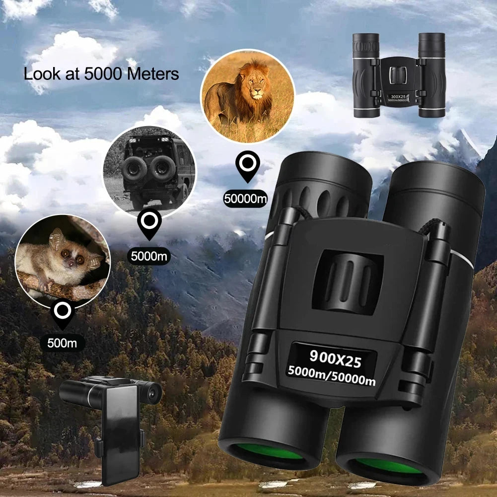 High Definition 900x25 Binoculars Portable Long Distance Telescope for Outdoor Sports Hunting Camping Travel Gift No reviews yet