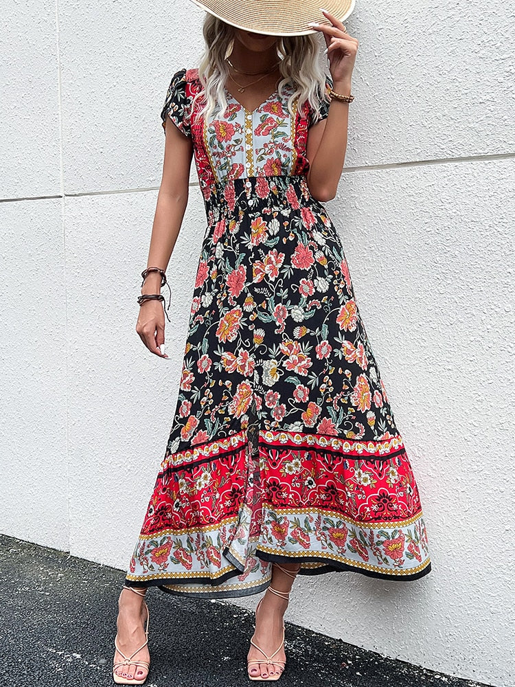 A Line Bohemian Summer Beach Dress