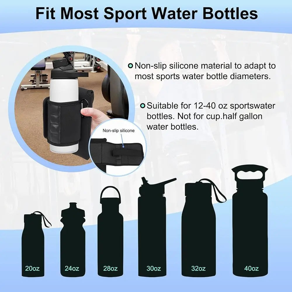 Universal Water Bottle Elastic Sleeve Reusable Gym Accessories Elastic Magnetic Gym Bag Waterproof Water Bottle Pockets