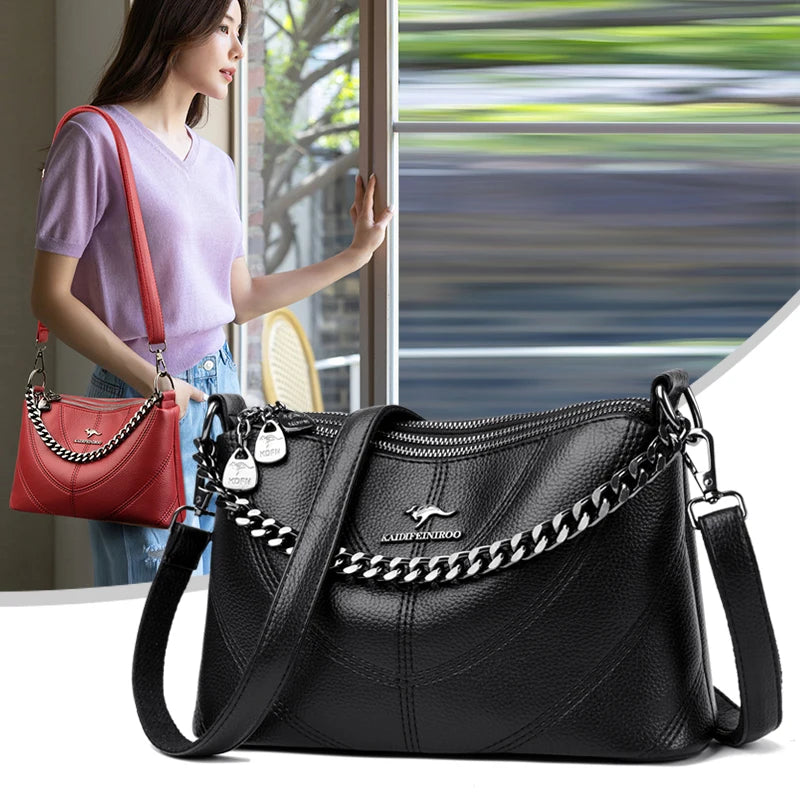 Fashion Brand Small Shoulder Bags For Women’s Luxury Designer PU Leather Crossbody Bags Ladies Solid Color Casual travel Handbag