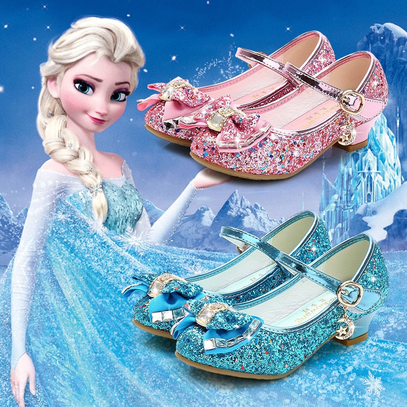 Party Dance Children Kids Shoes 3-14 Years Princess High Heels Child Wedding Shoes