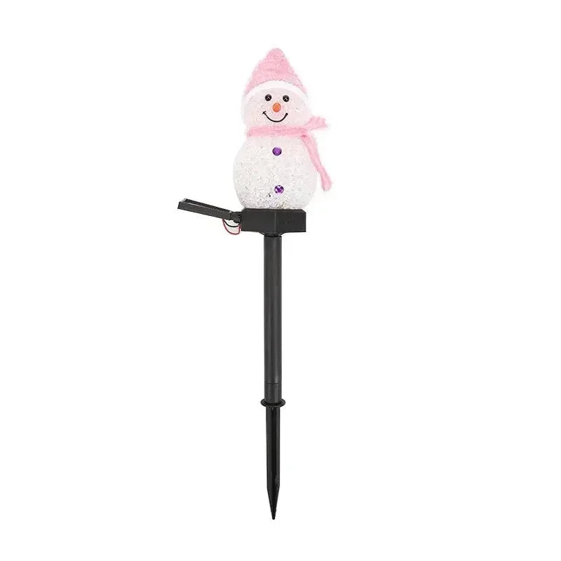 Solar 2024 Christmas Snowman Ground Plug-In Lights No Bill Outdoor Indoor Villa Lawn Garden Decorative Atmosphere Led Lights