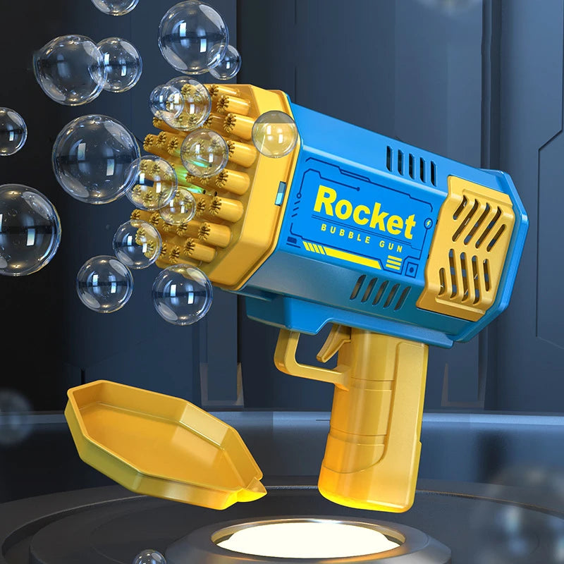 40 hole handheld fully automatic space light bubble machine, electric children's toys without battery without bubble water