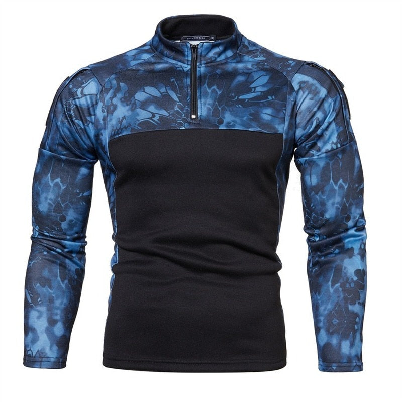 Men Military Uniform Camouflage Zippers Sweatsuits