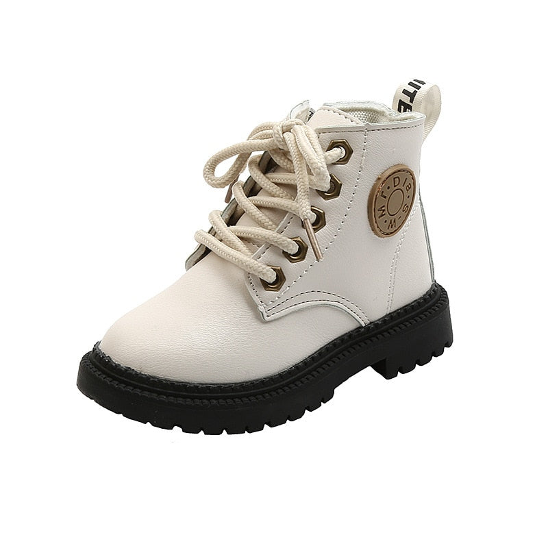 Autumn/Winter Plush Fashion Waterproof Non-slip Warm Kids Boots Shoes 21-30