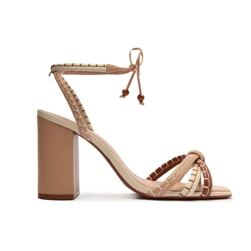 Designer Brand Women Luxury Twist Fashion Woven Sandals
