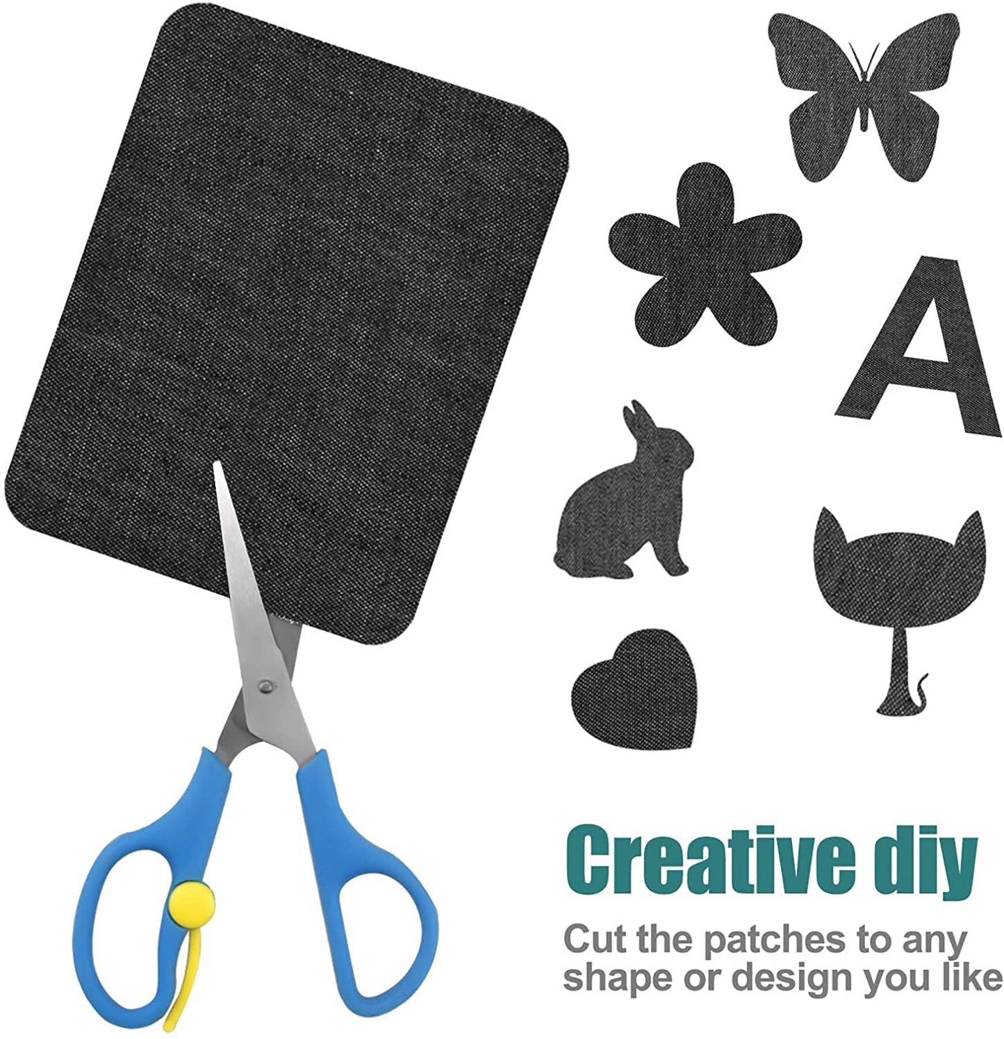 20pcs Jeans Denim Patches Iron On Elbow Knee Patches DIY