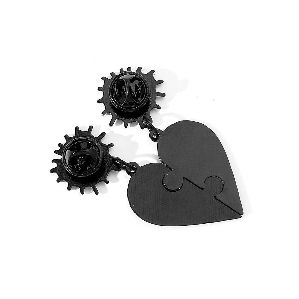 2 Pcs Creative Cartoon Brooch Creative Stitch Enamel Pin Metal Badge Jewelry Clothing Backpack Accessories Gift For Friends