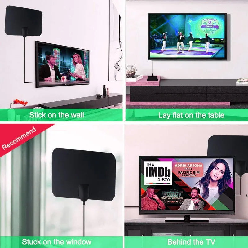 4K TV Antenna For Global Digital TV 1080P DVB-T2 4000 Mile HD Booster For RV outdoor Car antenna Indoor Smart TV Signal Receiver
