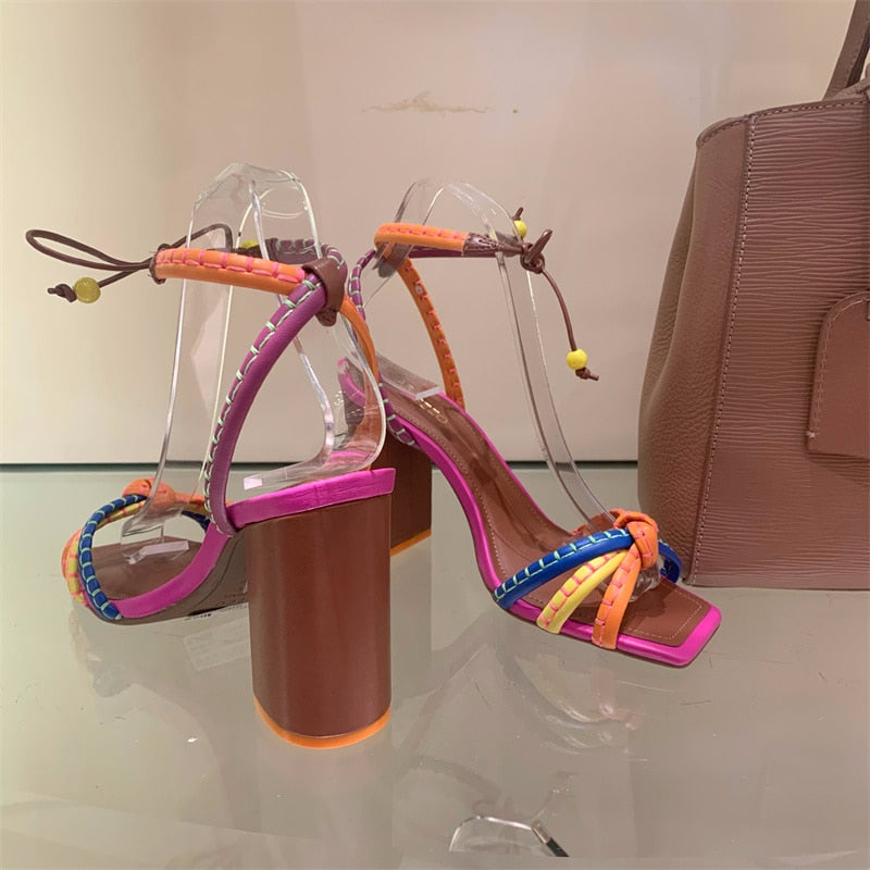 Designer Brand Women Luxury Twist Fashion Woven Sandals