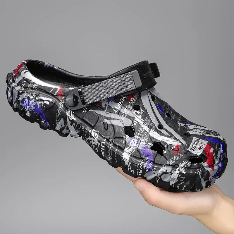 Summer Men Slippers Camouflage Platform Outdoor Clogs Shoe Women Beach Sandals Male Soft EVA Indoor Home Slides Big Size 46 47