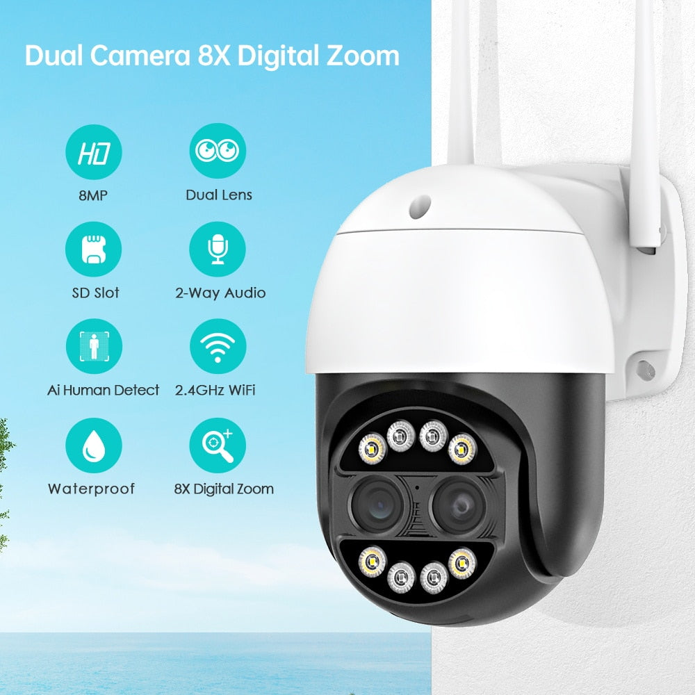 Human Detection 4MP Audio Security Video Surveillance Camera