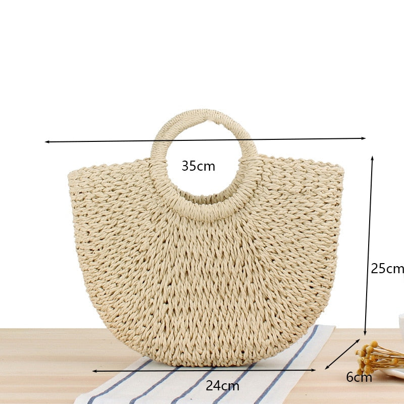 Summer Beach Weaving Handmade Straw Bags for Women