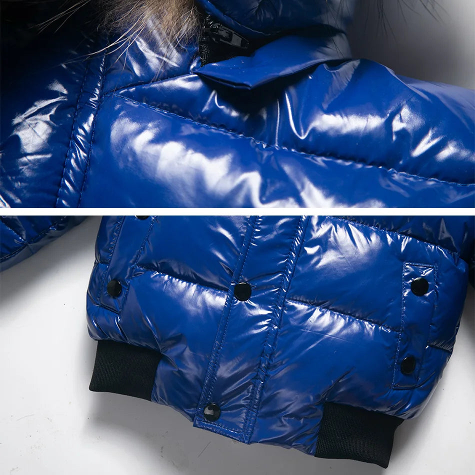Winter Coat White Duck Down Jacket For Boys Children's Clothes Thickened Outerwear Infant With Nature Fur 2-10y Parka Kids