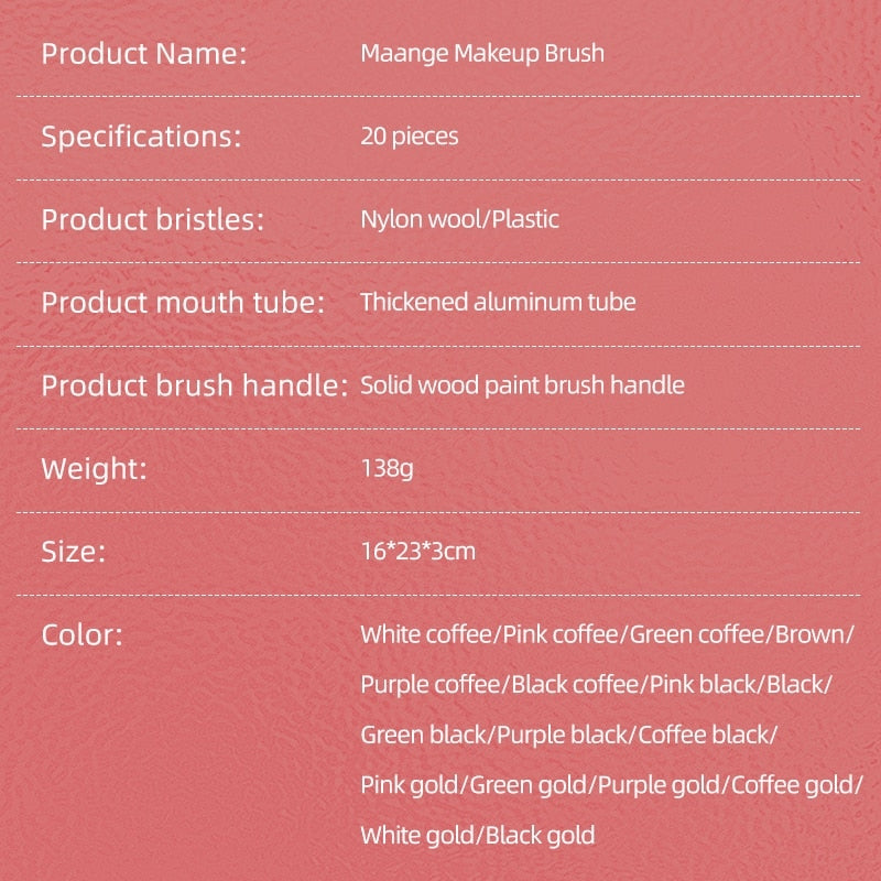 20 PCs Foundation Brush Beauty Tools